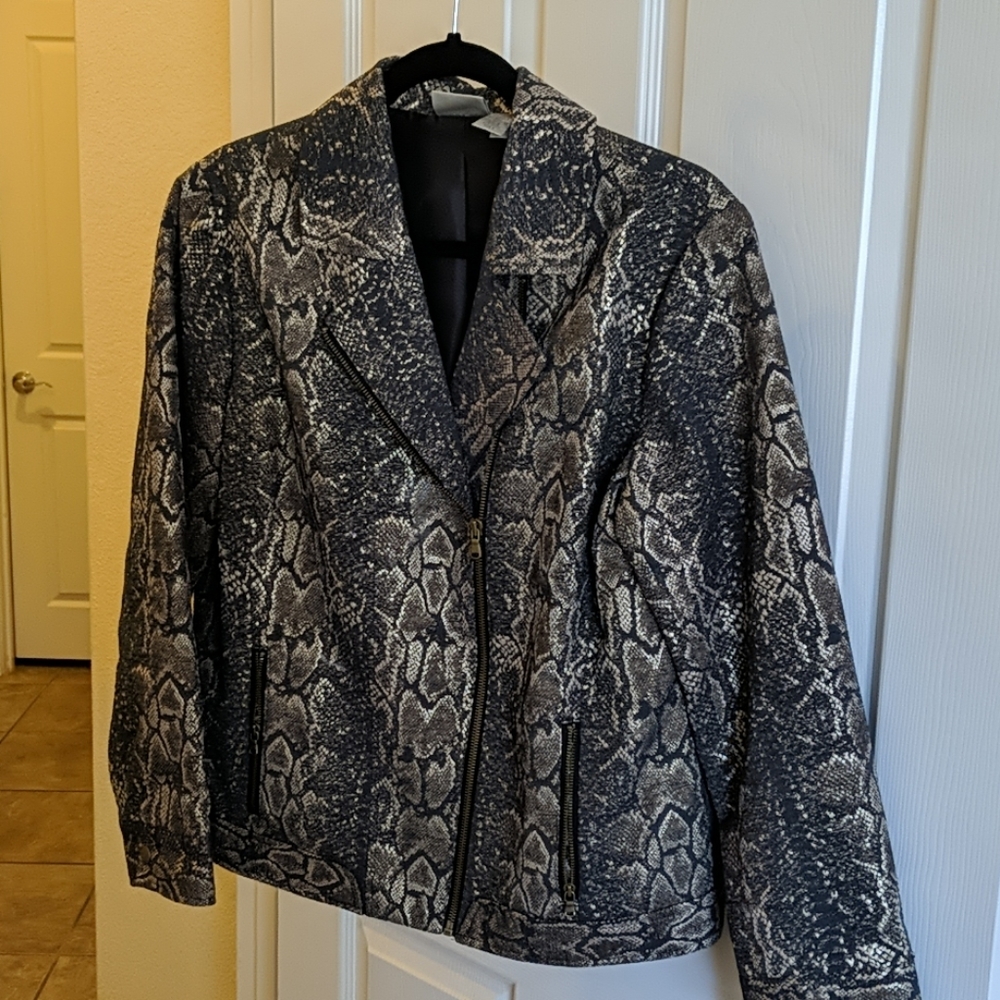 Chico's Snake Skin Print Blazer